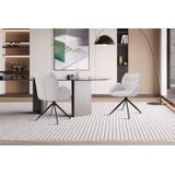 Draaibare stoel Mahi | 60 x 66 x 90 cm | Wit
