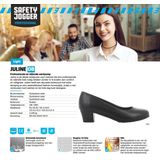 Safety Jogger - Juline OB - Werkklomp - Zwart - Synthetisch Leder - Rubberen Zool