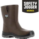 Safety Jogger - Alaska - Werklaarzen - Zwart - Lederen Bovenmateriaal