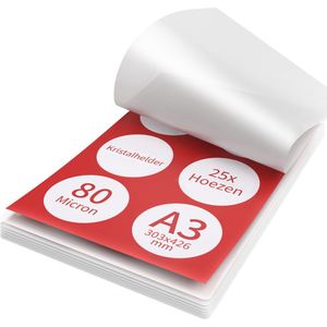 ACROPAQ Lamineerhoezen A3 - Transparant - 80 micron - 25 stuks
