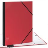 ACROPAQ Ordner A3-32 x 45 cm, met elastische sluiting, uittrekbare achterkant voor meer ruimte, rood