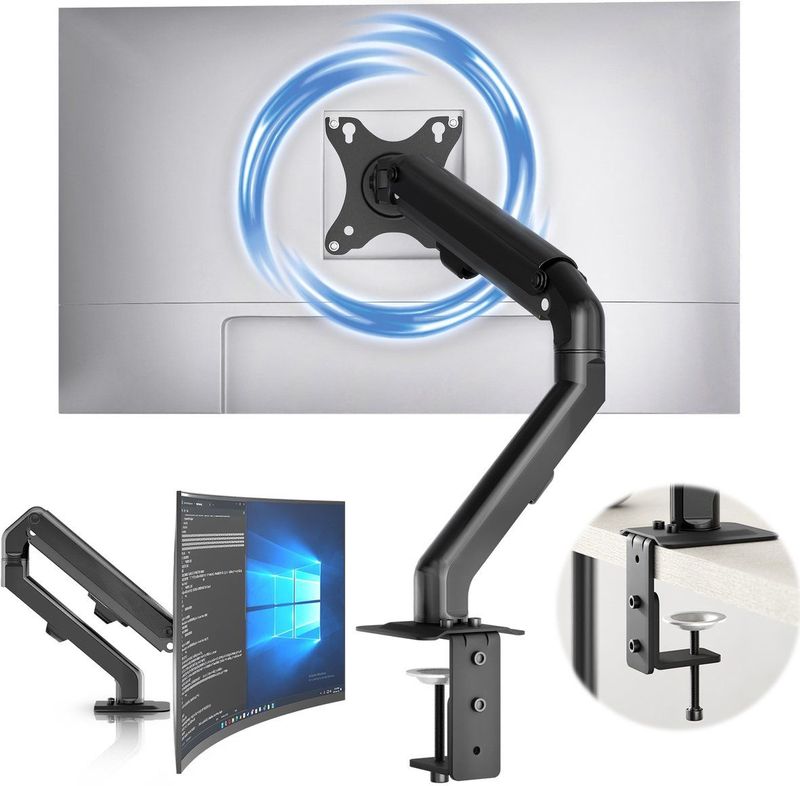 ACROPAQ - AM4512B - Monitor Arm - Zwart - Staal - Voor 1 Scherm