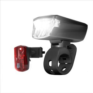 ACROPAQ Fietsverlichting 30 Lux - Oplaadbare fietslamp USB - Regenbestendige fietslamp - Fietsverlichting voor en achter