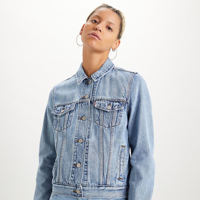 Jeans jacket Original Trucker LEVI'S. Denim materiaal. Maten M. Blauw kleur