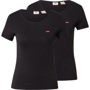 Levi's - Two-Pack T-shirts - Zwart - Katoen - Korte Mouwen