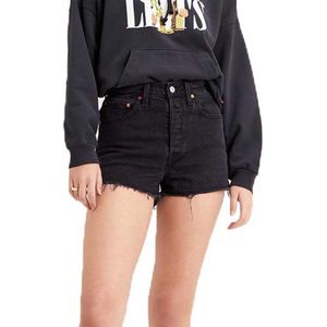 Levi's Ribcage Shorts - Zwart - Katoen - Hoge Taille