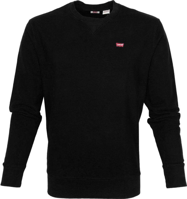 Levi's Sweater Grijs Melange - Herenmodel met Ronde Hals en Lange Mouwen