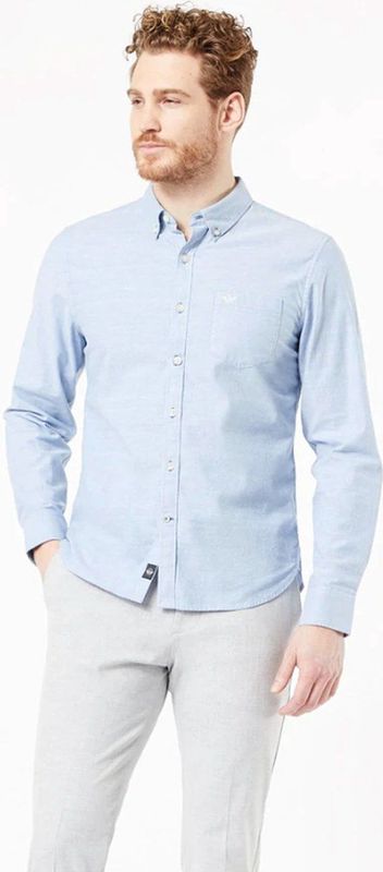 Dockers - Oxford 2.0 - Overhemd - Blauw - 96% Katoen, 4% Elastaan, Supreme Flex™