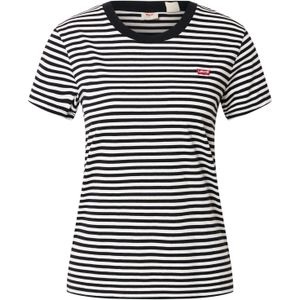 Levi's Perfect Tee dames T-Shirt, Raita Stripe Caviar, XL