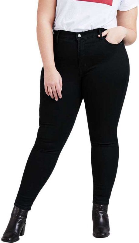 Levi's - 720 Super Skinny Jeans - Zwart - Denim - Hoge Taille