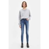 Levi's - Skinny Jeans - Blauw - Hypersoft - Sculpt Weefsel