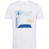 Botanical Print Tee - Bright White - Katoen