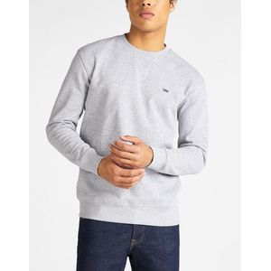 Lee - Sweatshirt - Gemêleerd Lichtgrijs - Geborstelde Fleece