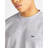 Lee - Sweatshirt - Gemêleerd Lichtgrijs - Geborstelde Fleece