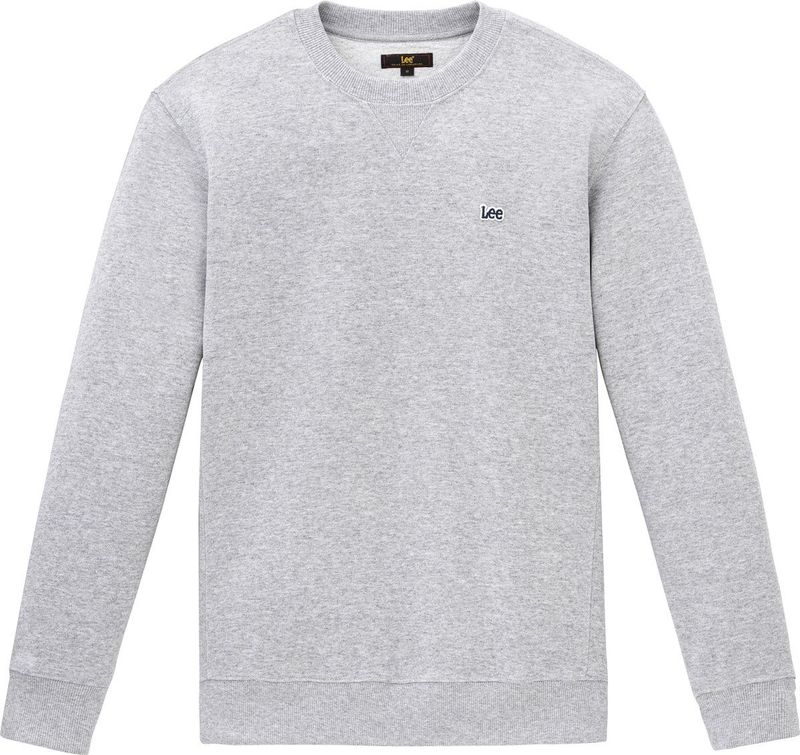 Lee - Sweatshirt - Gemêleerd Lichtgrijs - Geborstelde Fleece