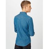 Wrangler - Western Overhemd - Blauw - 100% Katoen