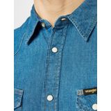 Wrangler - Western Overhemd - Blauw - 100% Katoen