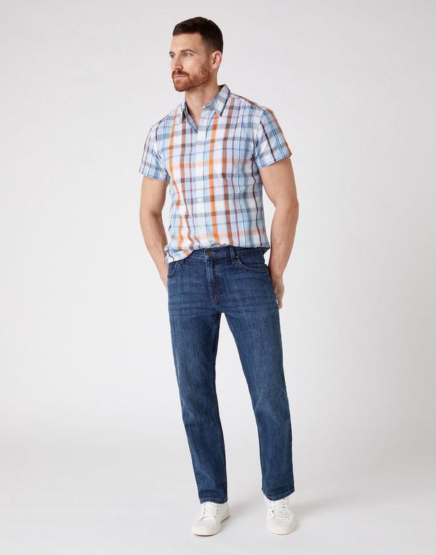 Wrangler - Straight Jeans - Authentiek Blauw - Heren - 36W / 32L