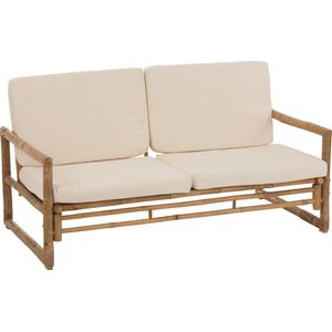 J-Line zetel Rotan 2 pers - bamboe/textiel - naturel-
