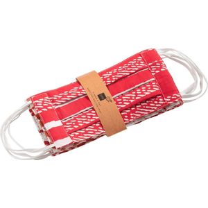 J-Line mondmasker Motieven - katoen - rood - set van 7