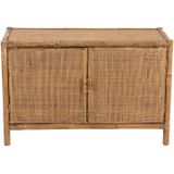 J-Line Ozara Rotan kast - 2 deuren - hout - naturel - woonaccessoires