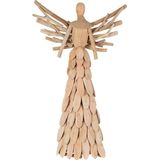 J-Line figuur Engel + Hart Takken - hout - naturel - small