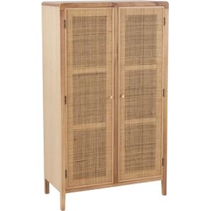 J-Line Kast 2 Deuren Paulownia|Rattan Naturel