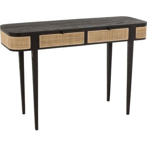 J-Line Console Molly Exotiek Hout|Rotan Zwart