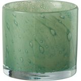 J-Line theelichthouder Jade - glas - groen - small