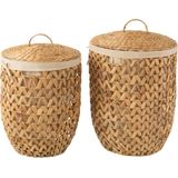 J-Line Set Van 2 Wasmanden - Water Hyacint - Natuurlijk