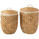 J-Line Set Van 2 Wasmanden - Water Hyacint - Natuurlijk