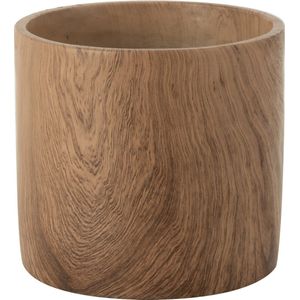 J-Line - Bos - Bloempot - Bruin - Large - Ø 18 cm - 2 Stuks