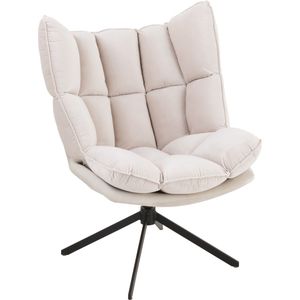 J-Line stoel Relax Kussen Op Frame - textiel/metaal - beige