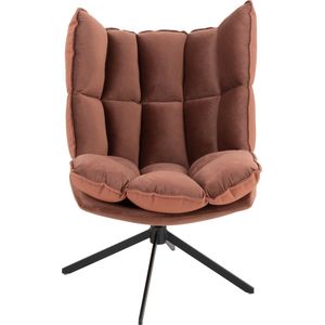 J-Line stoel Relax Kussen Op Frame - textiel/metaal - roest - bruin