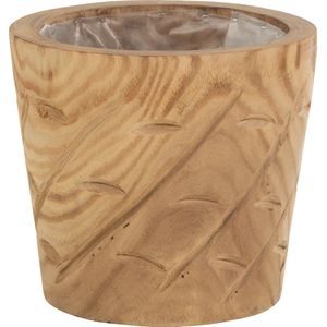 J-Line bloempot Gleuven - hout - natirel - large - Ø 22.00 cm