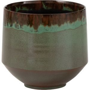 J-Line bloempot Aline - keramiek - groen - small - Ø 20.00 cm