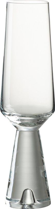 J-Line Walker champagneglas - glas - transparant - 4 stuks - woonaccessoires