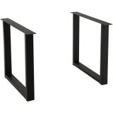 J-Line tafel Poten Rechthoek - metaal - zwart