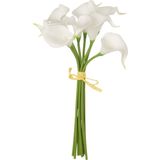 J-Line Bouquet Calla Lily 8 Pieces Plastic White Small