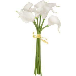 J-Line boeket Calla Lily 8Stuks - kunststof - wit - small - 12 stuks