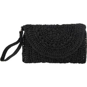 J-LINE CLUTCH BAG MET STRAP – PAPIER ZWART