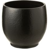 J-Line bloempot Ying - keramiek - zwart - small - Ø 26.00 cm