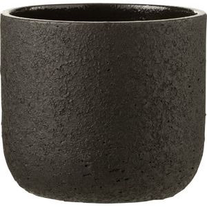 J-Line bloempot Ruw - keramiek - zwart - extra large - Ø 24.00 cm