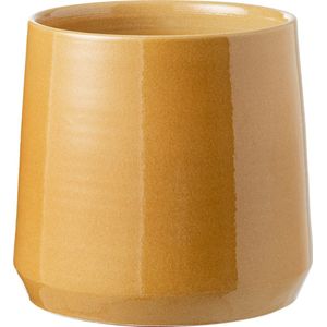 J-Line bloempot Rond - keramiek - oker - large - Ø 26 cm