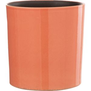 J-Line bloempot Flek - keramiek - roze - medium - Ø 21.00 cm