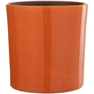 J-Line bloempot Flek - keramiek - oranje - large - Ø 25.00 cm