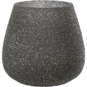 J-Line windlicht Glitter - glas - paars - medium