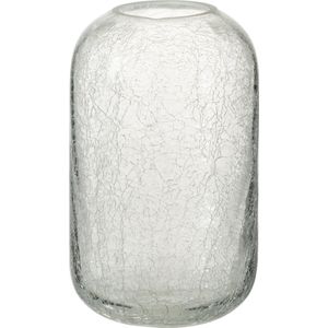 J-Line windlicht Craquele - glas - transparant - small
