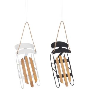 J-Line Hangers Slee Metaal/Multiplex Zwart/Wit Assortiment Van 2