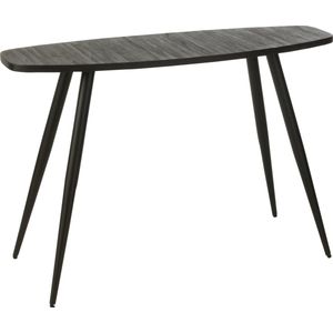 J-Line console Ovaal - hout - zwart